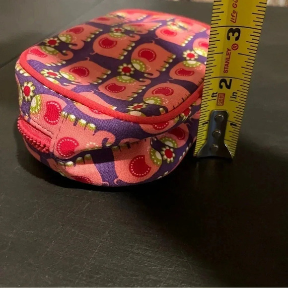 Once Upon A Rose Elephant Travel Bags Lot Of 2 Nesting Pink Floral Zip - Picture 7 of 11